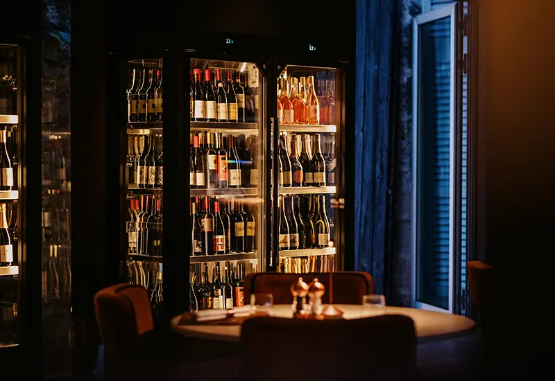 Detalj vinske ponude restorana Foša